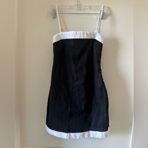 Abercrombie & Fitch Black and White Strapless Mini Dress